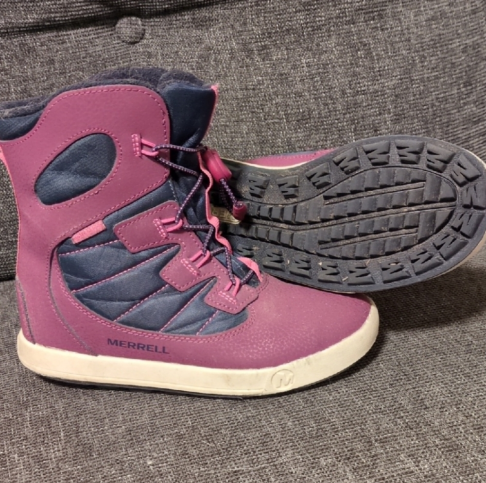Merrell Kids' Pink and Navy Boots